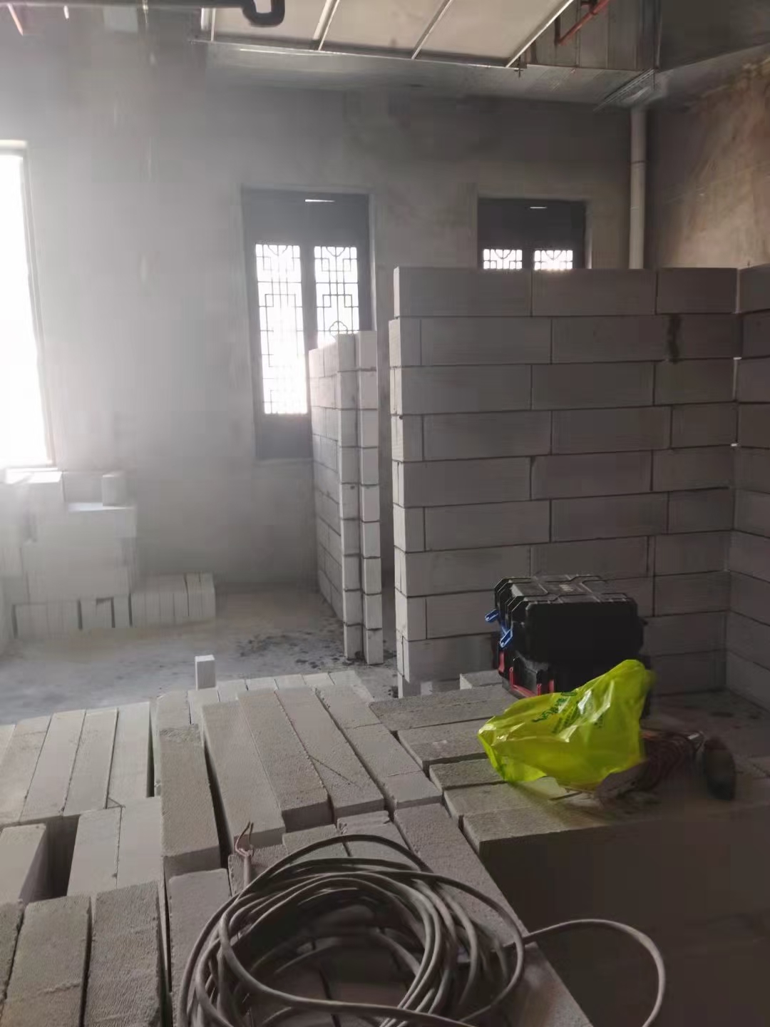 泡沫砖隔墙空间示意